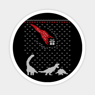 The Last Christmas Gift - Ugly Christmas Sweater Dinosaur Lover Gift Magnet